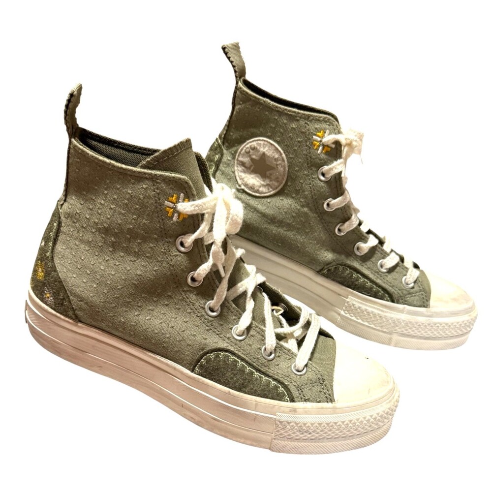 Converse Chuck Taylor All Star Lift Hi Top Sneaker Autumn Embroidery Platform 10